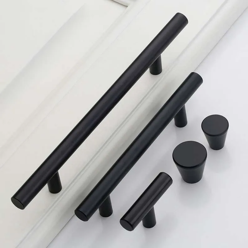 

Extended Wardrobe Door Handle American Black Cabinet Door Drawer Modern Minimalist European Cabinet Small Handles for Furniture