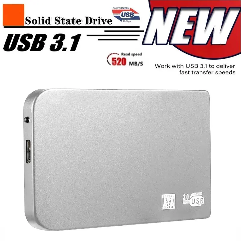 High-speed 1TB SSD Portable External Solid State Hard Drive USB3.0 Interface HDD Mobile Hard Drive For Laptop/phone/PS4