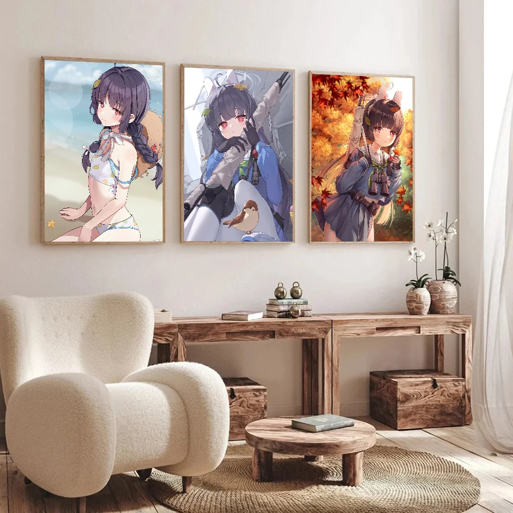 Kasumizawa Miyu Синий Архив Игровой Постер Водостойкая Самоклеящаяся Художественная