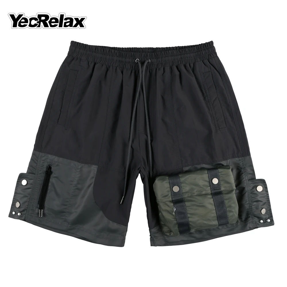 

YECRELAX мужские летние комбинезоны в стиле хип-хоп с стерео карманами военные брюки свободного размера уличная мода ретро повседневные хлопко...