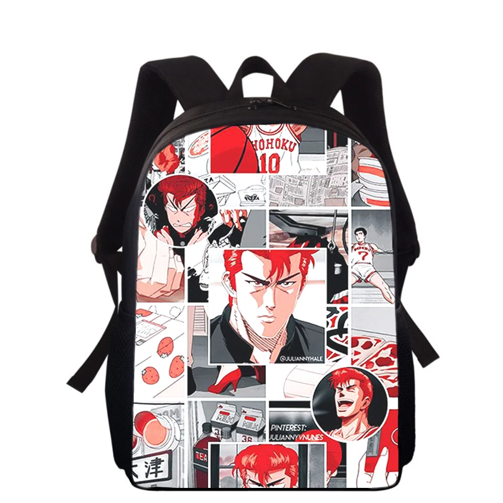 Slam Dunk Anime basketball 15” 3D Print Kids Backpack Primary School Bags for Boys Girls Back Pack Students School Book Bags