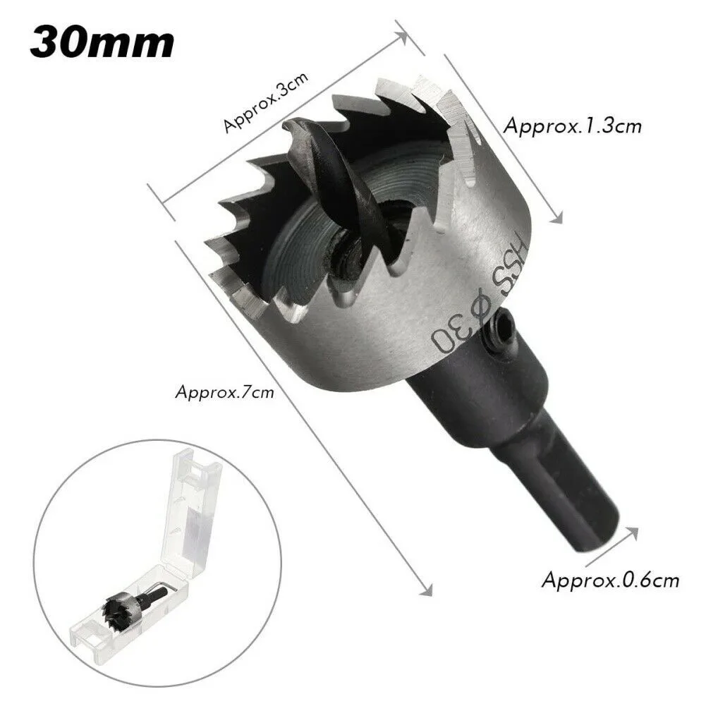 

16mm/18mm/19mm/25mm/30mm HSS Drill Bit Hole Saw Set Carbide Tip Stainless Steel Metal Alloy High Speed Steel Drill Bit