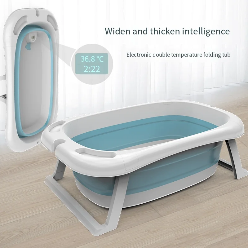Newborn Baby Bath Tub Accessories 2022 Collapsible Portable Plastic Bathtub for Kids Children Folding Health materials