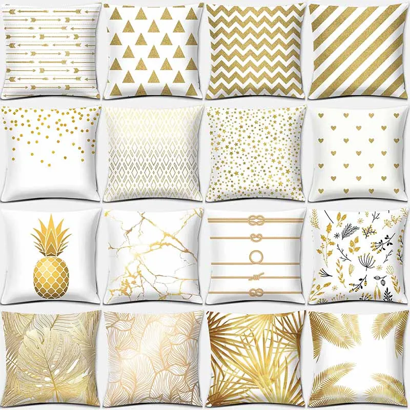 

Yellow Geometric Collection Print Square Pillowcase Home Decor Car Sofa Cushion Cover