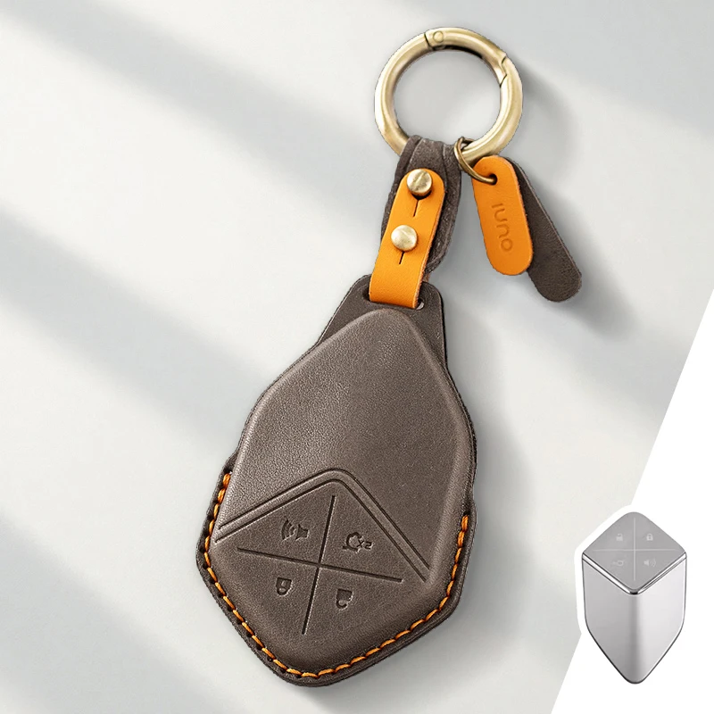 

Защитный чехол из натуральной кожи для темно-синего цвета Changan Shenlan S7 SL03 S07 S05 S09 G318, чехол для ключей, брелок