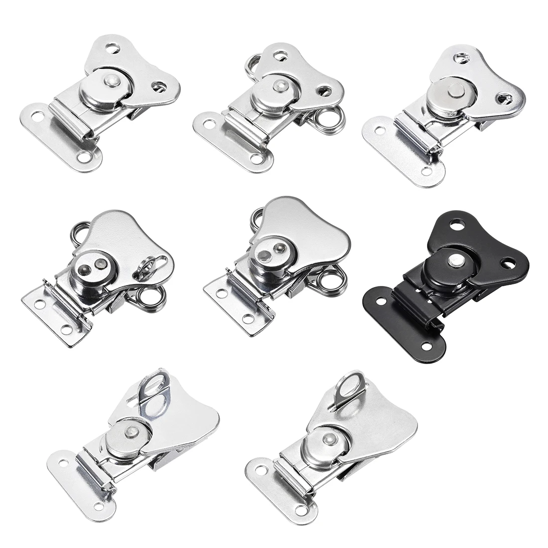 

2Pcs Iron/SUS304 Stainless Steel Butterfly Twist Latch Keeper Toggle Clamp with/without keyhole Box Buckle Baggage Accessories