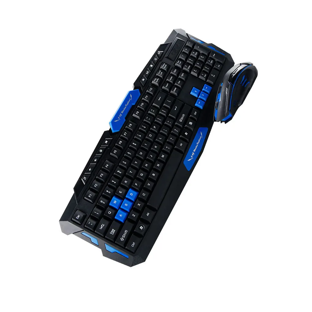 

Gaming Keyboard Mouse Set Wireless Keypad Office Computer Clicking