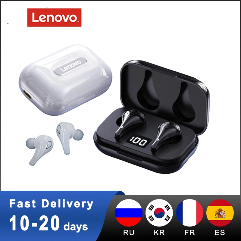 

Оригинальные беспроводные наушники Lenovo LP3 PRO TWS со светодиодным дисплеем, спортивные стереонаушники 9D, умные Игровые наушники с шумоподавле...