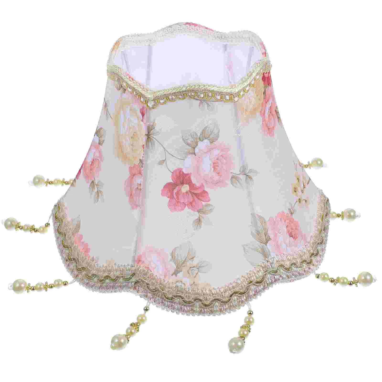 

Natural Light Bulb Desk Lamp Shade Floor Wall Shades Fringe Chandelier Flower Decor European Lampshade