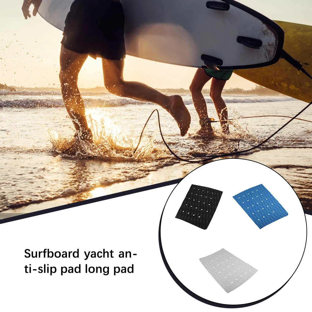 

6Pcs Surf Deck Traction Pad Surfing Mat with Strong Adhesive Anti-Skid EVA Surfboard Hollow Out for Beginners Blue