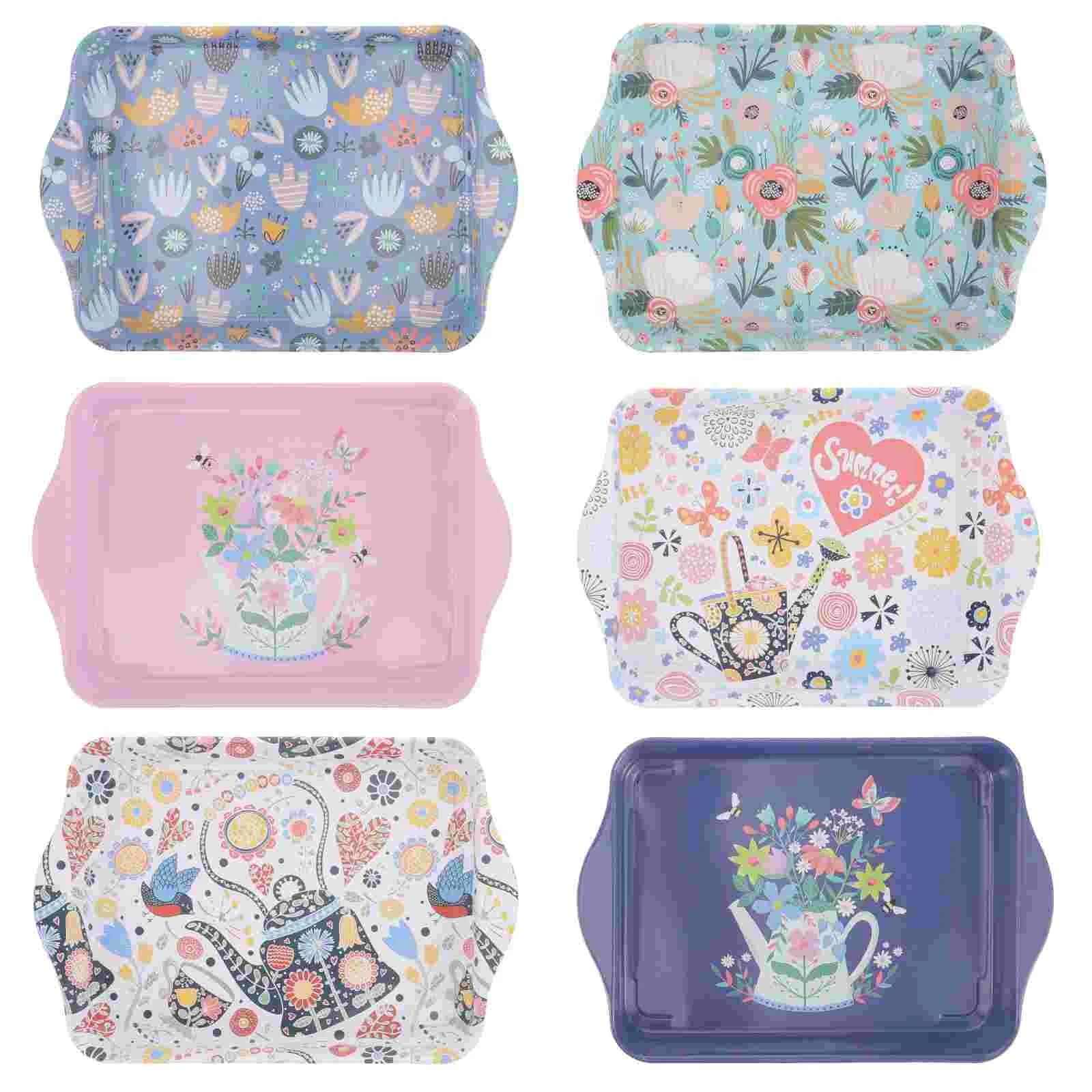 

6 шт., металлические прямоугольные подносы для хранения тортов