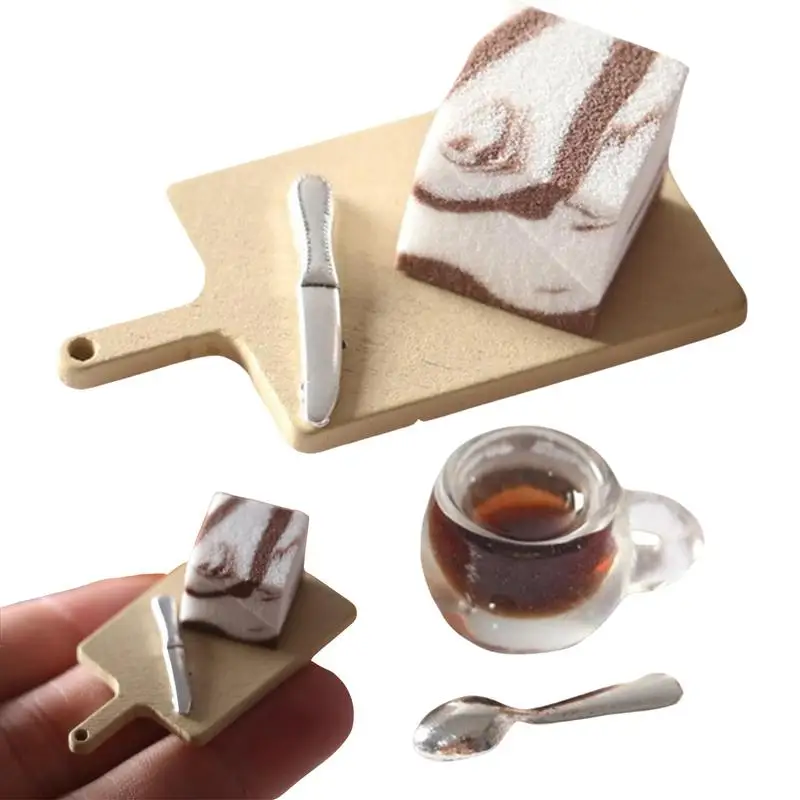 

Miniature Kitchen Pretend Dessert 1:12TH Mini Fake Play Food Dollhouse Miniature Food For Cake Toppers Dollhouse Decor Birthday