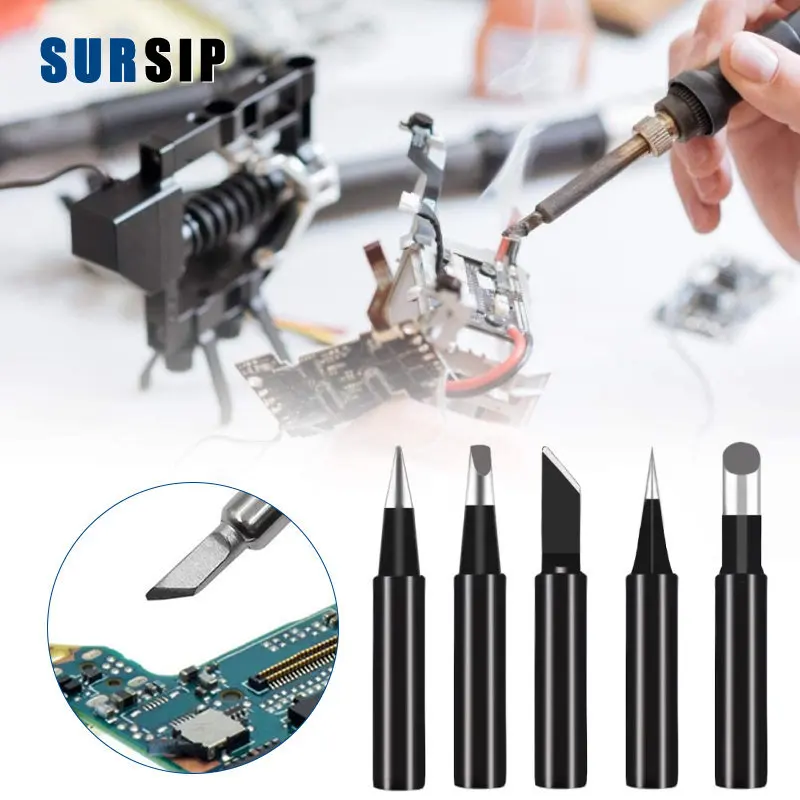 

5 шт./10 шт., набор наконечников для электрического паяльника