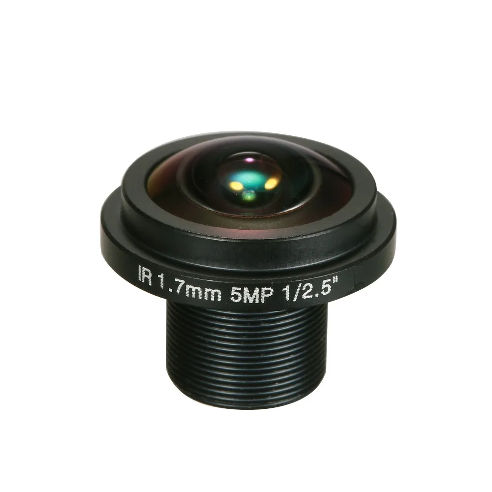 

1.7mm Fisheye Lens HD 5.0 Megapixel M12 Mount 1/2.5" F2.0 For CCTV IP Camer
