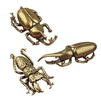 new brass simulation insects figurines miniatures bugs tea ornaments accesories decorations statue pet flowerpot metal beet d8n3