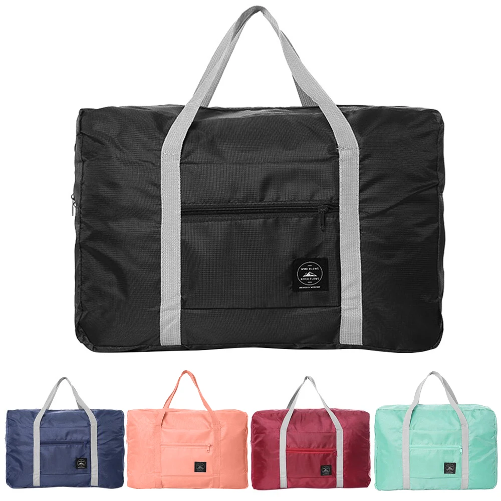 

Foldable Travel Duffel Bag Hand Luggage Case for Travel Gift Weekend Bag with Trolley Sleeve Underseat Cabin Bag for Women & Men
