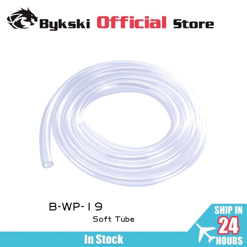 Силиконовая трубка Bykski, внутренний диаметр 13 мм + внешний диаметр 19 мм, прозрачные водопроводные трубы из полиуретана, 1 м/шт., шланг 13/19 мм