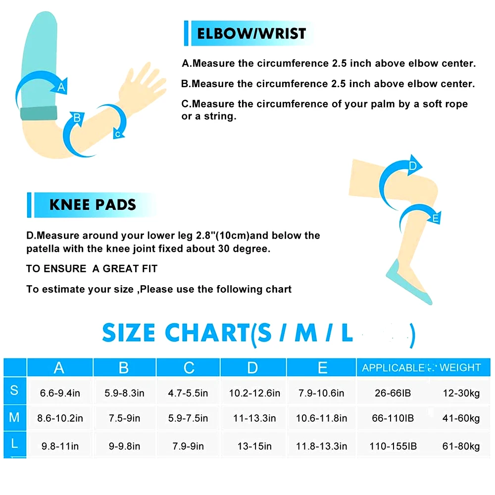 Наколенники для взрослых и детей налокотники защита запястий 3 в 1 комплект