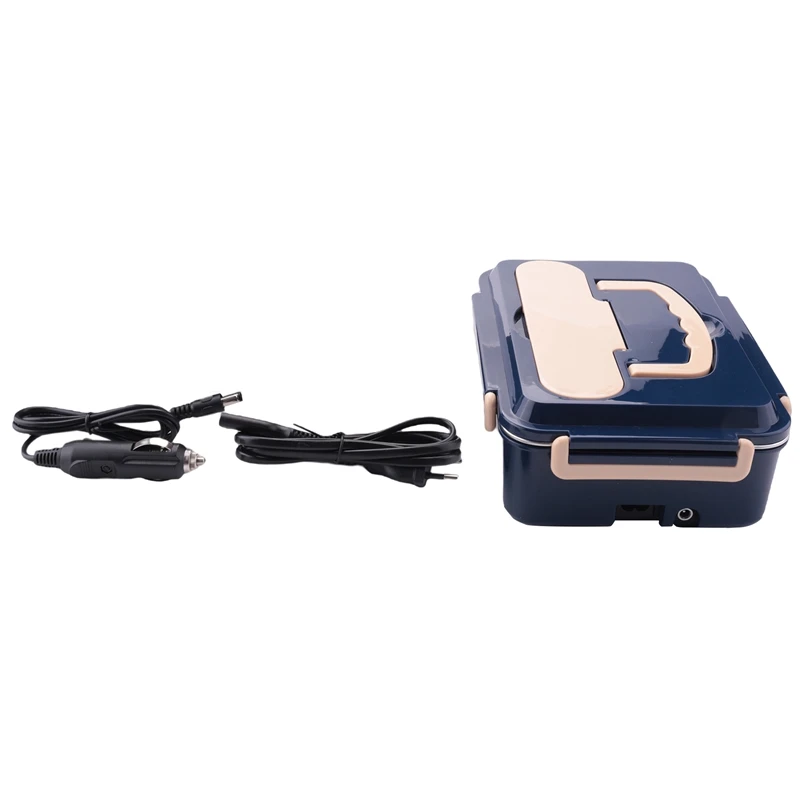 

Electric Lunch Box With Spoon And Chopstick Portable Food Warmer For 220V Household And 12V/24V Car/Truck ,EU Plug