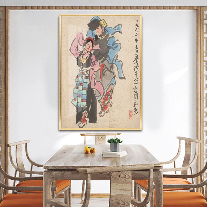 

Ancient Chinese Flower Bird Artwork Canvas Flower Retro Style Wall Paintings Posters Pictures For Office Living Room Home Décor