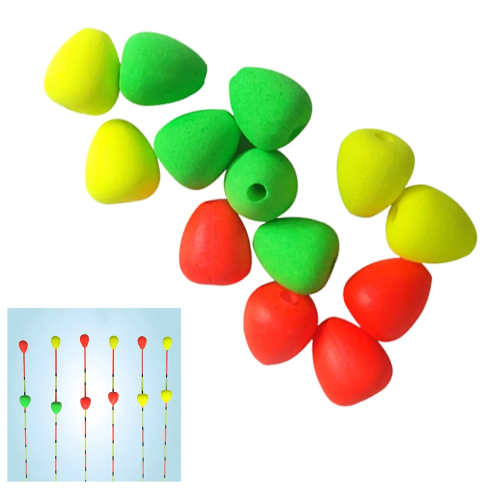 

10/50/100PCS Float Tail Eye-Catching Beans Moveable Float Signal Sender Visualable Up Beans Bobber Indicator Down Bead Pesca
