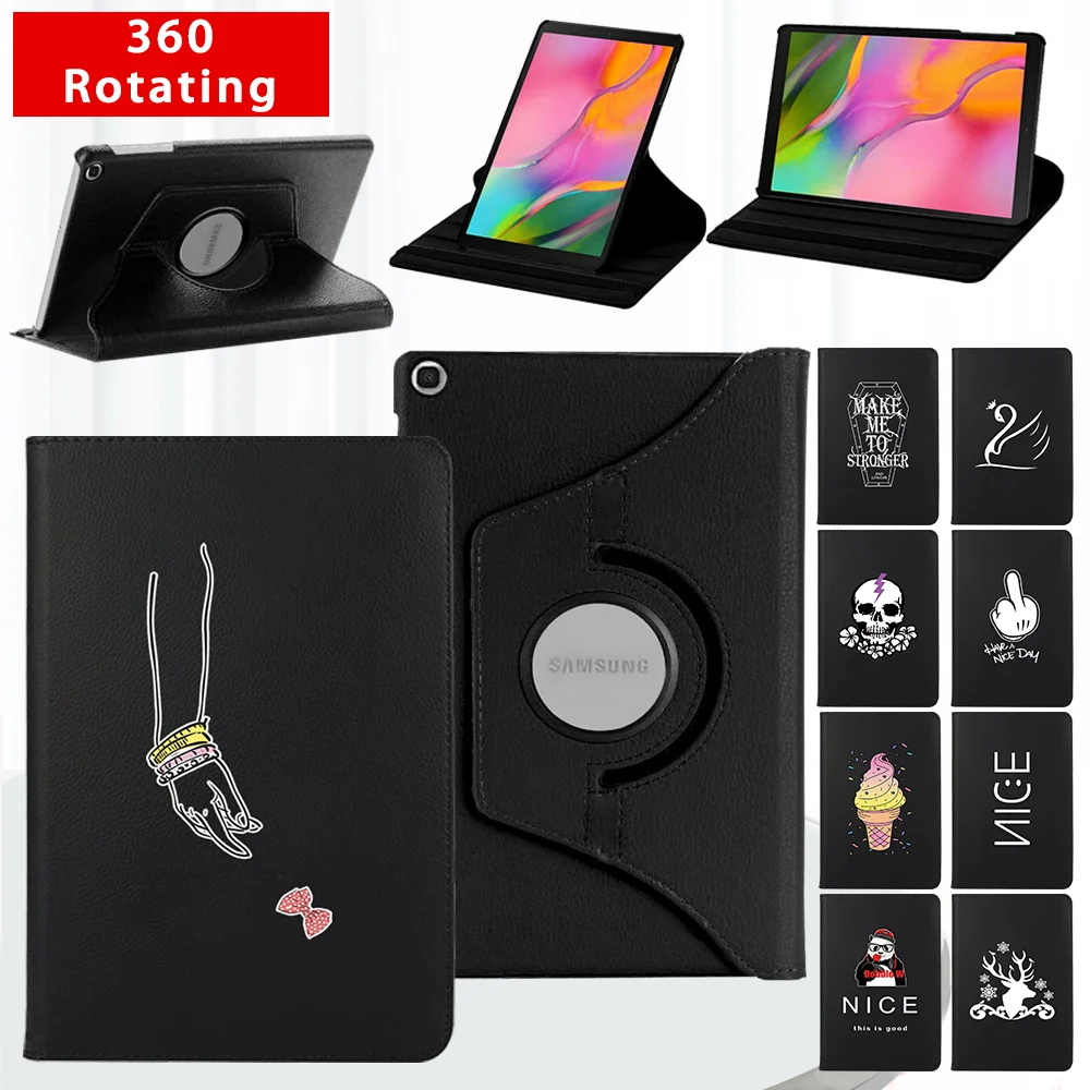 

For Samsung Galaxy Tab A8 10.5"/S6 Lite 10.4" P610/Tab A7 10.4"/Tab A 10.1" 2019 New 360 Rotating Case PU Leather Stand Cover