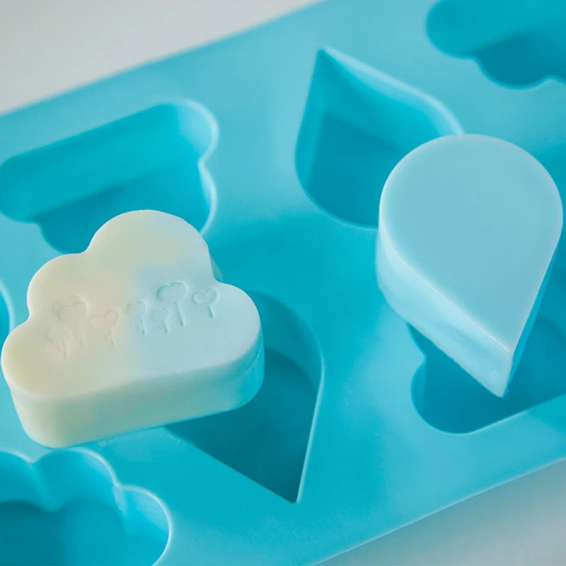 

8 Cavities Cute Cartoon Weather Soap Mold DIY Soap Making Supplies Baking Mold for Chocolate Bread Cheesecake Cupcake 87HA