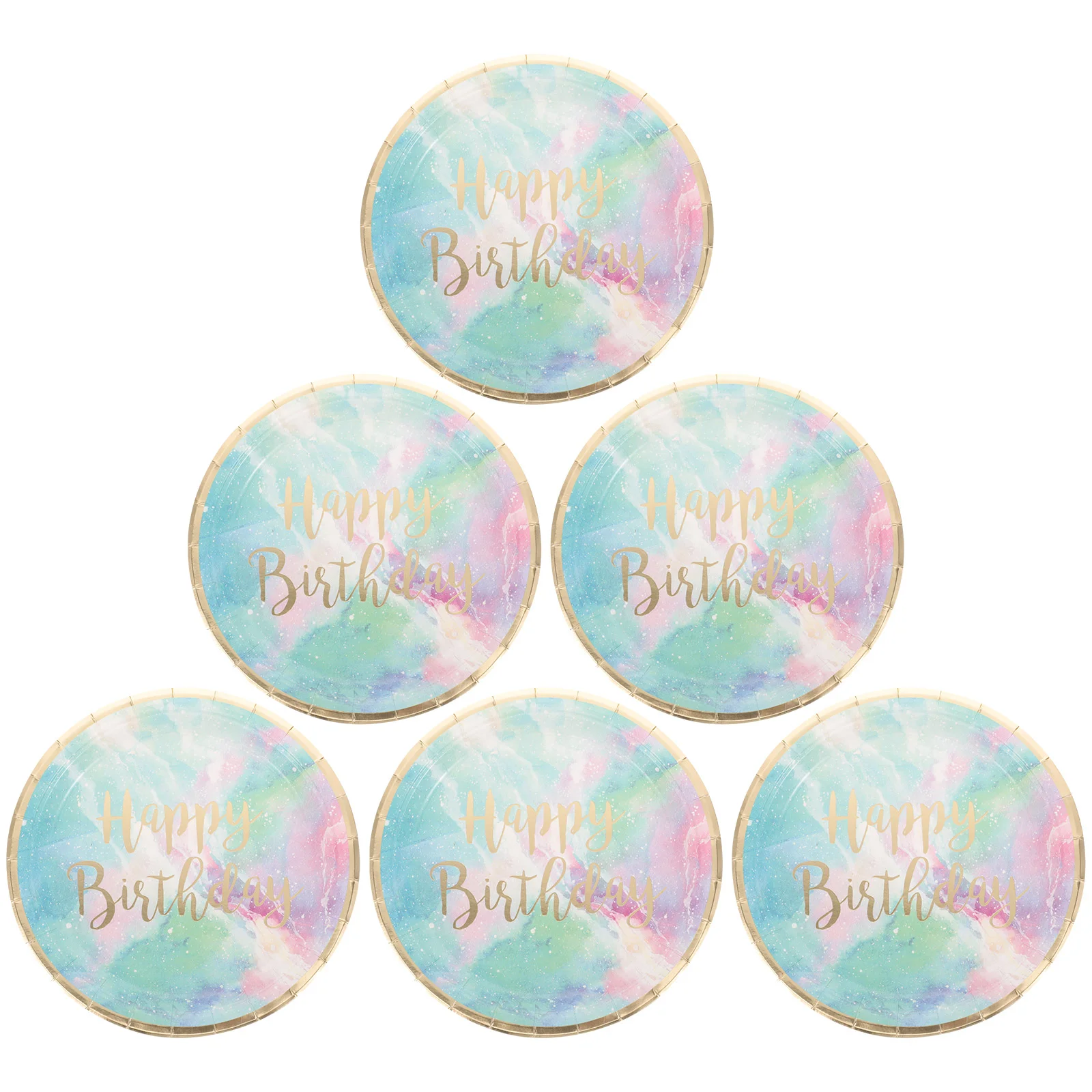 

10Pcs Paper Plates Decorative Party Plates Birthday Party Plates Dessert Trays Disposable Food Plates