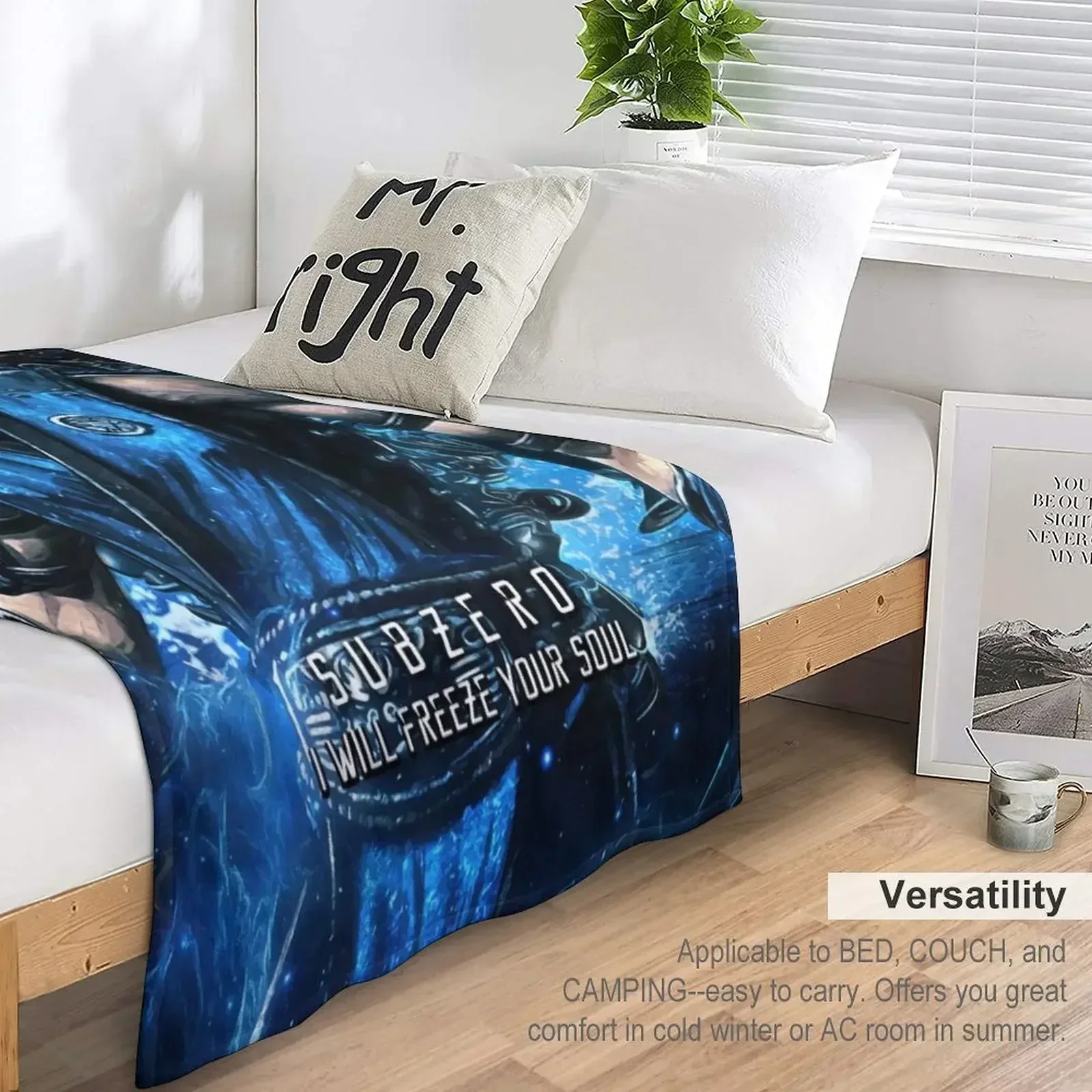 Одеяло Mortal Kombat Subzero мягкие большие гигантские детские одеяла для дивана
