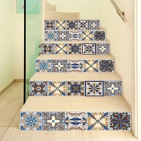 customize stairway covering stair sticker self adhesive pvc abstract flower staircase decoration trends stair trap removable