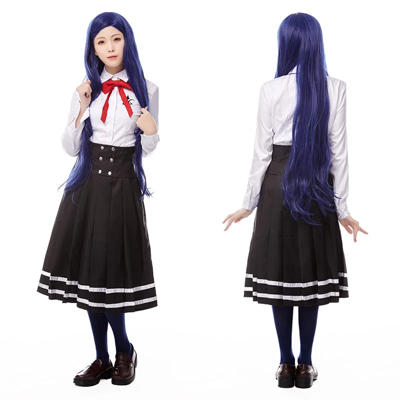 Аниме Danganronpa V3 Shirogane Tsumugi Косплей Костюм JK Униформа платье наряды Хэллоуин