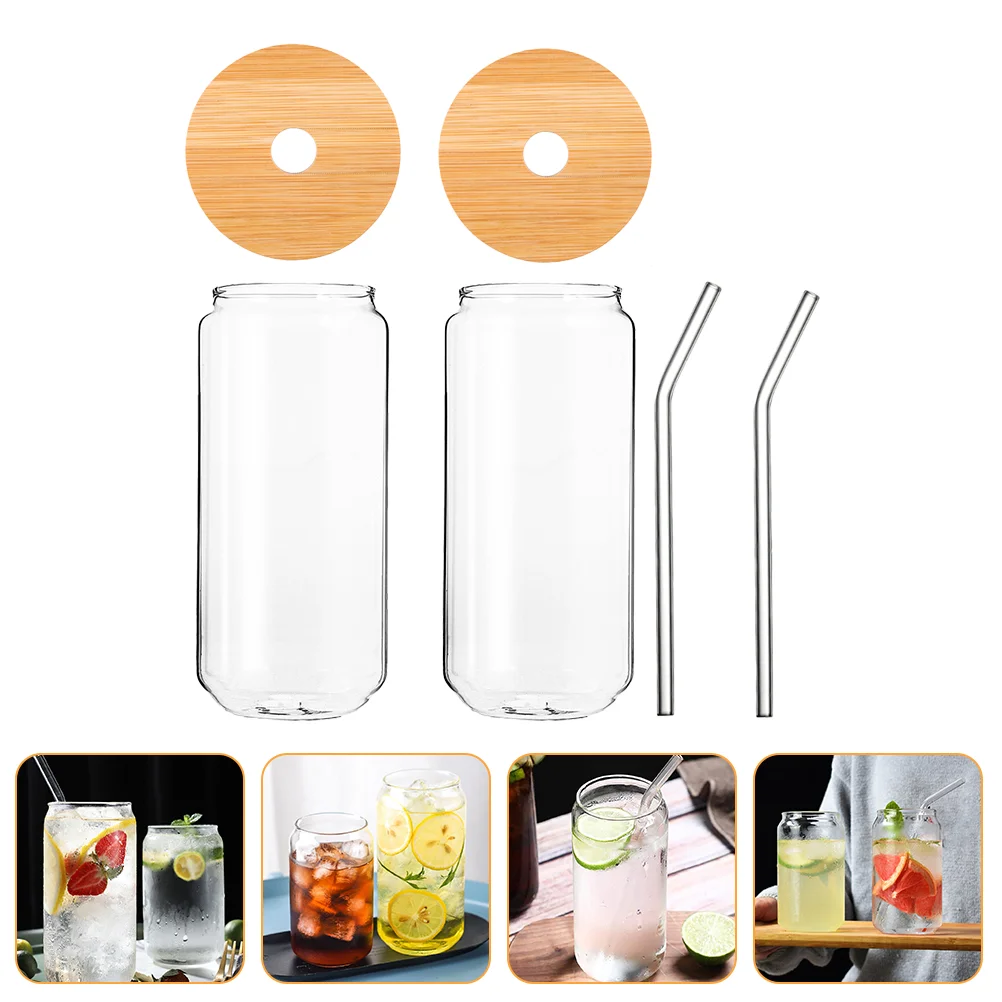

Glasscups Straw Glasses Cancup Lids Iced Coffee Tumbler Lid Tea Drinking Beer Water Mugs Shaped Straws Beverage Cocktailbubble