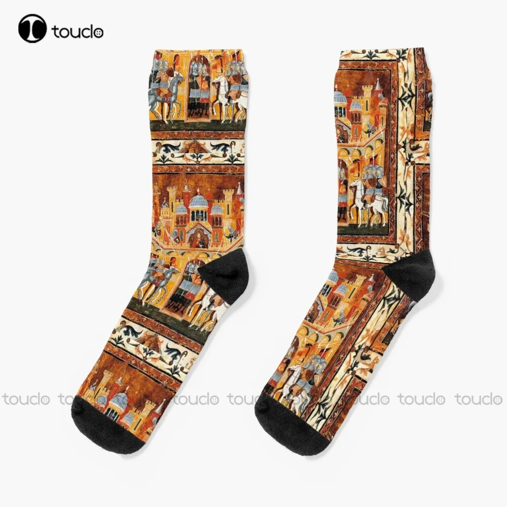 

The Holy Land Crusader King Order Of The Knights Templar Socks Workout Socks Women Street Skateboard Socks Creative Funny Socks