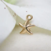 16246pcs 8x10mm 24k champagne gold color plated starfish pendants charms for diy jewelry making accessories