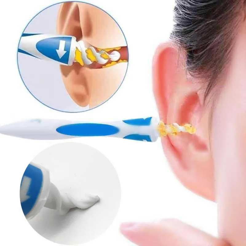 Ear Cleaner With Soft Silicone Ear Wax Remover Tool 16 Replacement Tips Spiral Earwax Cleaner Health Ear Cleaner Ear Care Tools images - 6