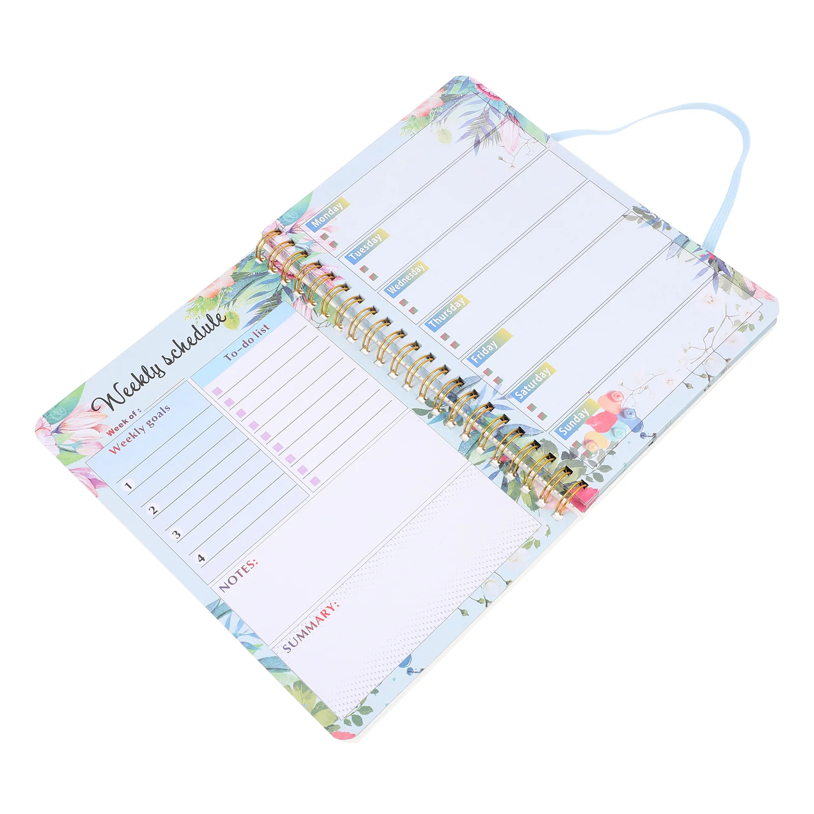 

Floral Notepad Daily Planner Student Writing Plans Notebook English Calendar Schedule Printing Dating