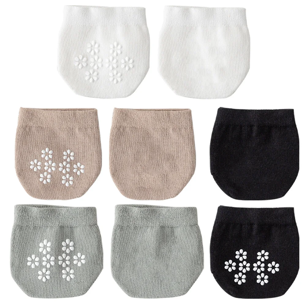 

4 Pairs Sandals Socks Women Cotton Anti-slip Invisible Seamless Half Shoes Anti-skid Palm Liner Women's