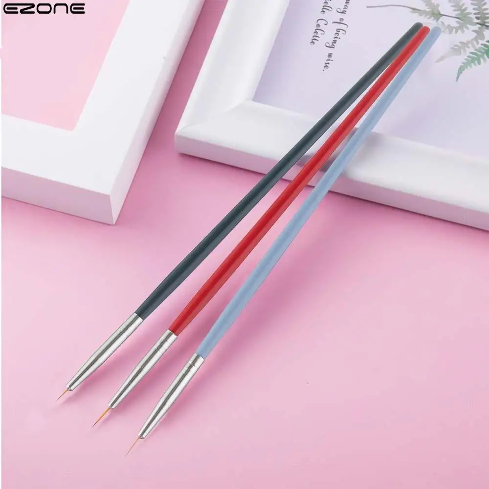 

EZONE 3PCS Paint Brush Hook Line Pen Watercolor Brush Art Supplies Different Sizes Painted Nail Pen Multi-purpose DetailPainting