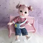 Шарнирная кукла и модная одежда 16 см, 13 подвижных шарнирных кукол, милое лицо, шарнирная игрушка, платье для маленькой девочки, макияжная игрушка для девочек, подарочные куклы