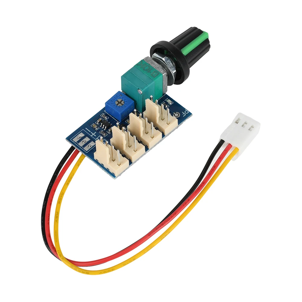 4-канальный четырехпроводной ШИМ-контроллер скорости вентилятора постоянного тока 12 В с ручкой и ручной регулировкой, выход 3 А для корпуса и сервера ПК, шумоподавление