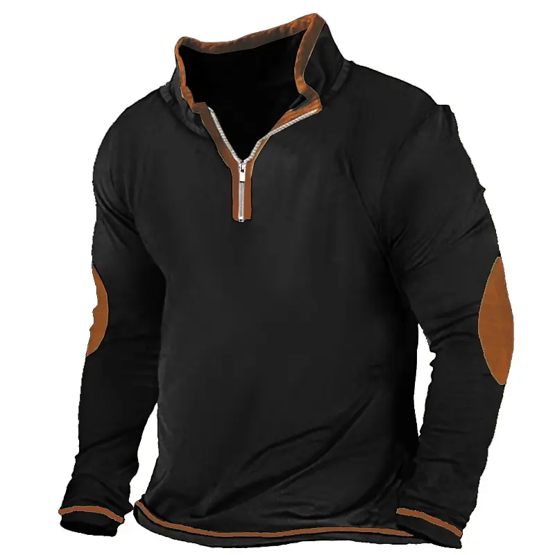 Свитшот с длинным рукавом на молнии воротником-стойкой