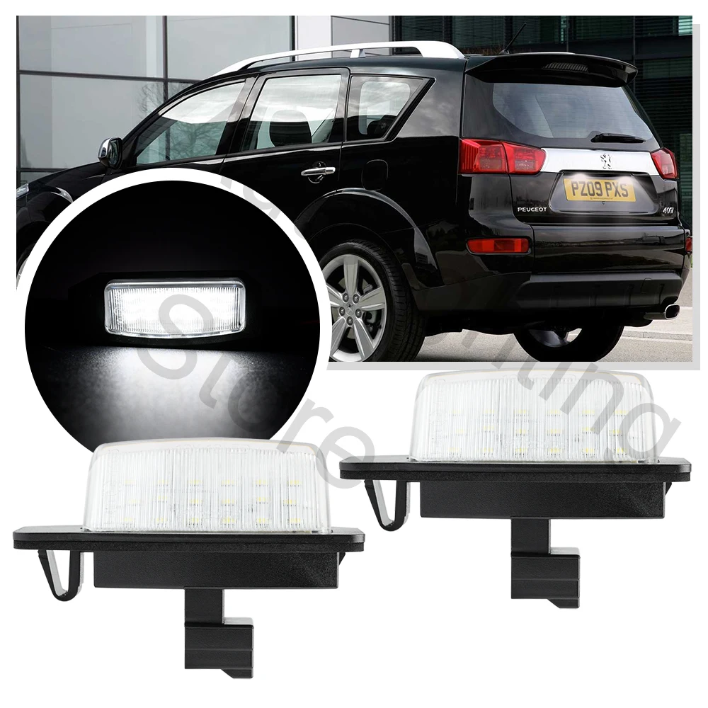 

Светодиодные лампы освещения номерного знака для Peugeot 4007 2007 2008 2009-2013 ION Citroen C-Crosser C-Zero Автомобильные аксессуары canbus