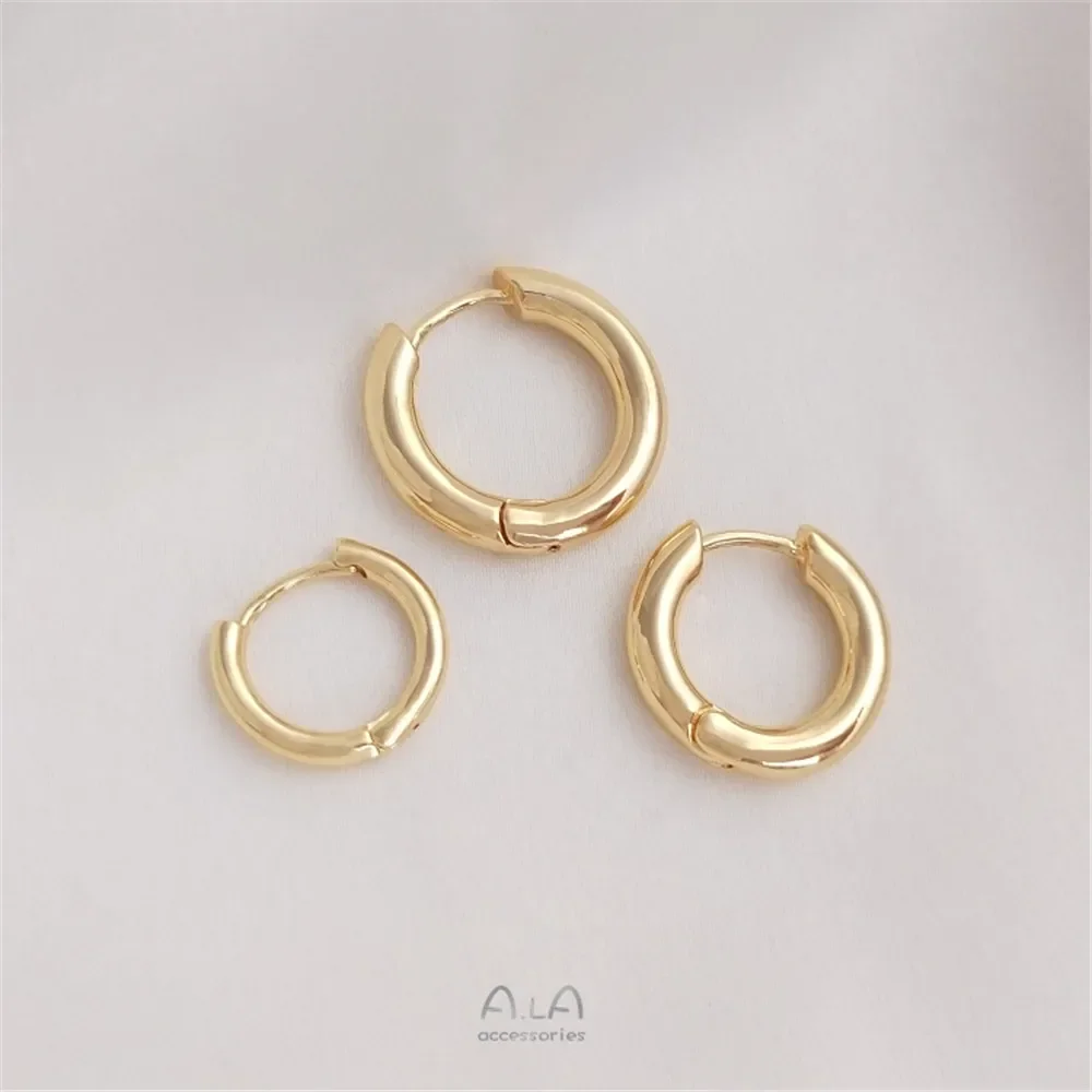 14 К позолоченные круглые серьги-кольца классические модные серьги сделай сам