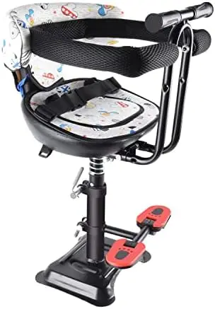 

Front Toddler Bike Seat, Retractable Kids Bike Seat Front Mounted with Fence,Suitable for Children 2~6 Years Road bike seatpost