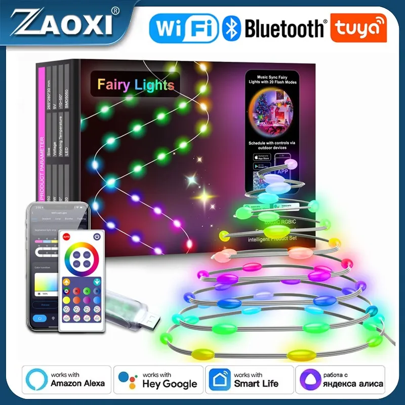 Умная Bluetooth-гирлянда с Wi-Fi и RGB-подсветкой USB 5 В