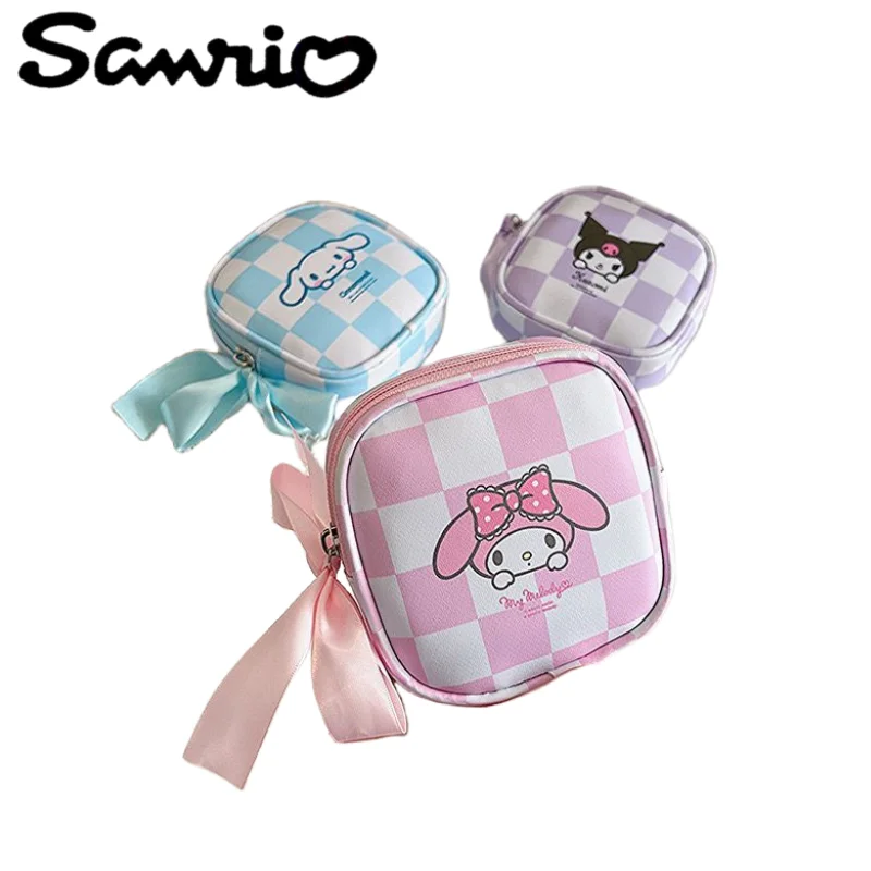 

Sanrio New Anime Peripheral Kawaii Cute Cartoon My Melody Cinnamon Roll Kulomi Creative Sanitary Pad Storage Bag Gift Wholesale