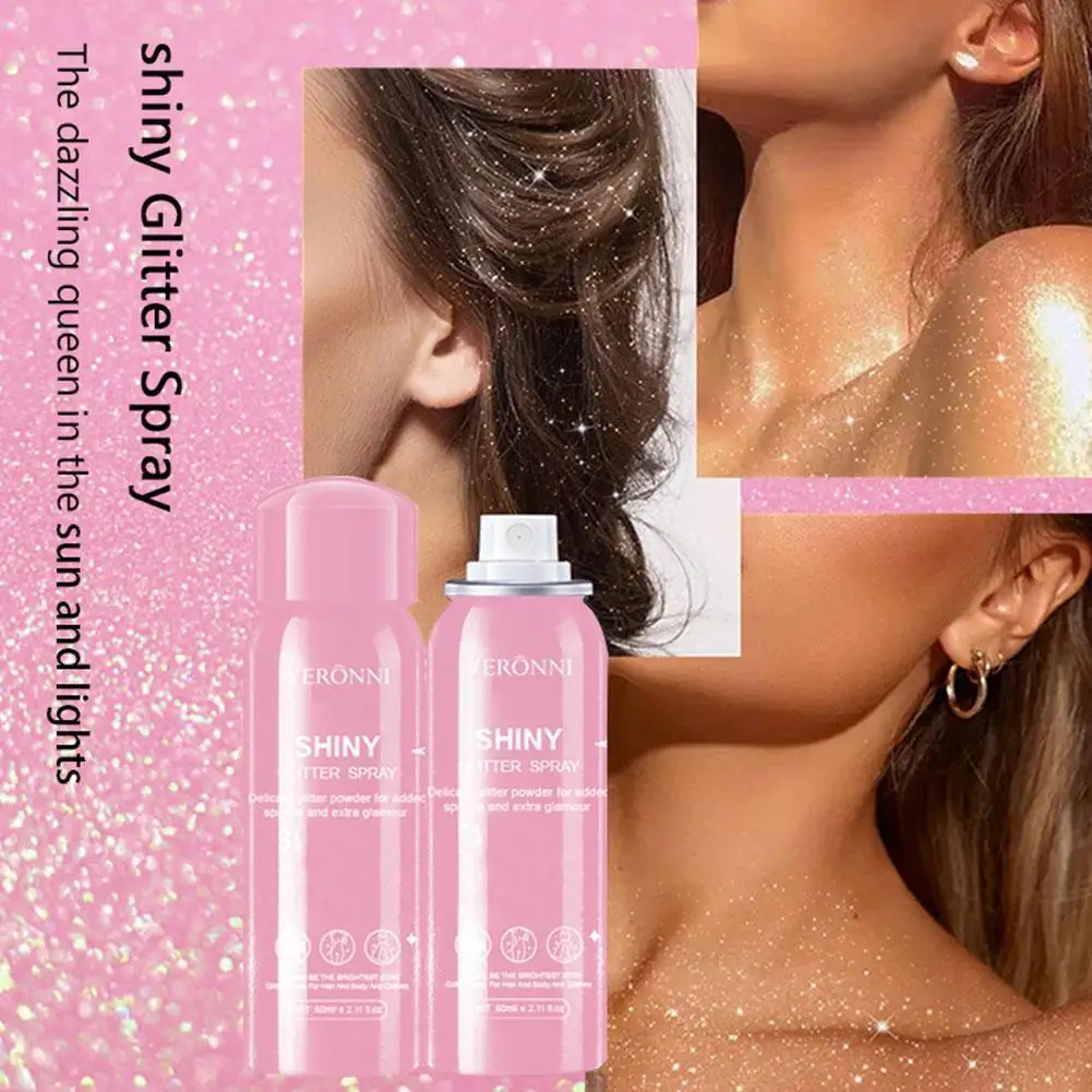 Shimmering Hair Facial Lasting Glitter Highlight Sky Starry Body Spray O2h5