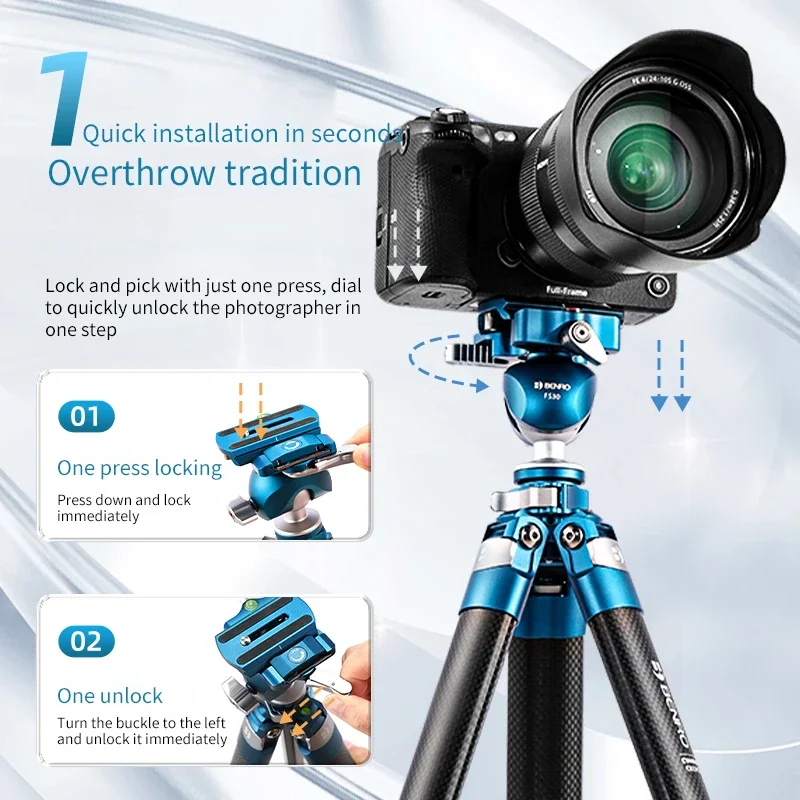 1S быстрая установка Benro Qingniao SPRO перевернутый штатив из углеродного волокна с