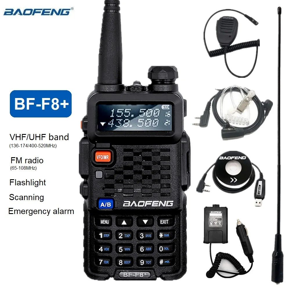 

BAOFENG BF-F8 PLUS Walkie Talkie Long Range Amateur Radio Scanner VHF UHF CB Ham Radio Station bf f8+ Woki Toki for Trucker