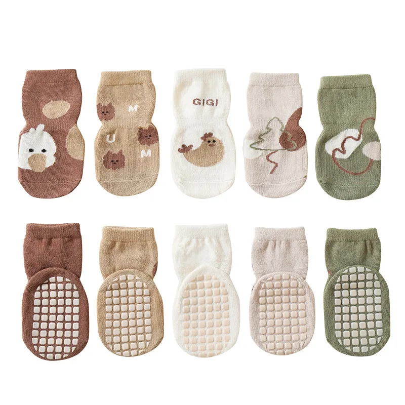 

Autumn Winter Baby Socks Children Floor Socks Combed Cotton Baby Non-Slip Toddler Newborn Cartoon Prevent Falling